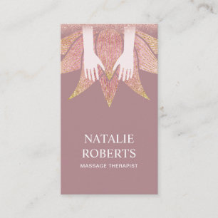 Carte De Visite Spa curatif de mains de thérapie de massage et de