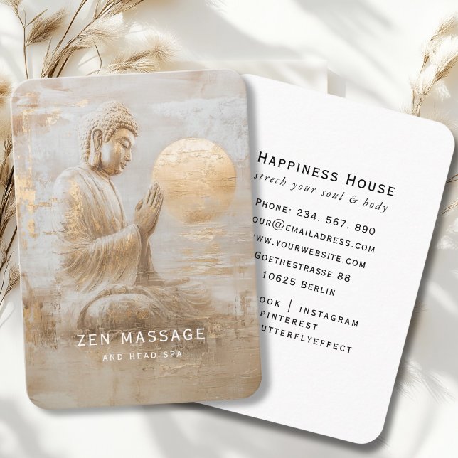 Carte De Visite Spa de guérison Zen Bouddha (Zen Buddha Healing Spa Business Card)
