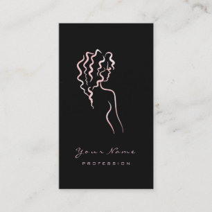 Carte De Visite Spa de logo rose noir maquillage sourcils
