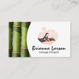 Carte De Visite Spa de massage   Bambou
