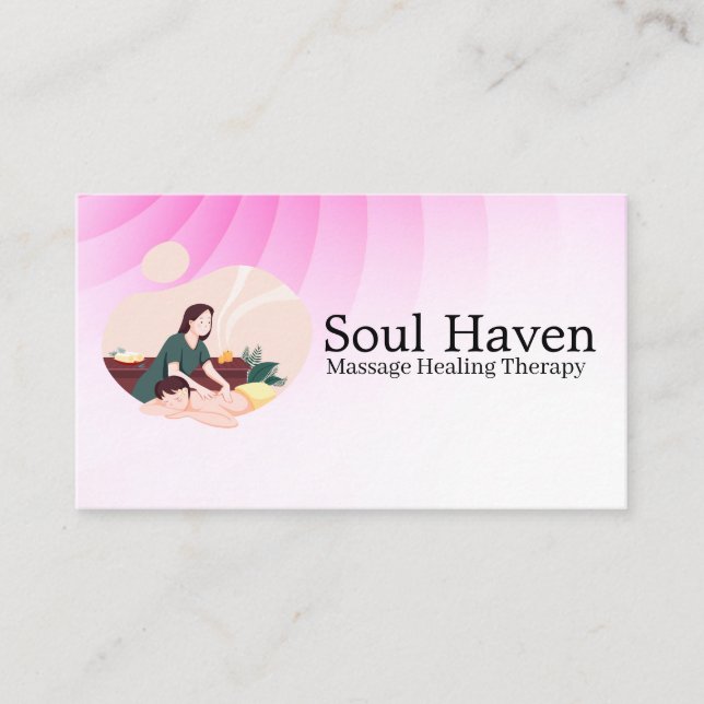 Carte De Visite Spa de massage de santé | Services de station | d' (Devant)
