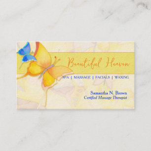 Carte De Visite Spa de massage papillon Heaven