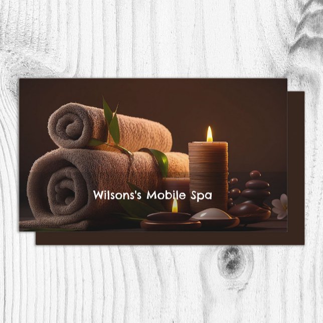 Carte De Visite Spa mobile (Mobile Spa Business Cards)