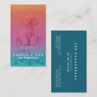Carte de visite Spa Poodle rose