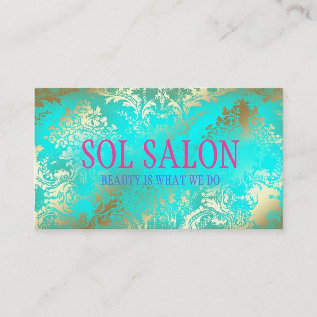 Carte De Visite Spa, salon ou boutique de turquoise de 311 (Devant)