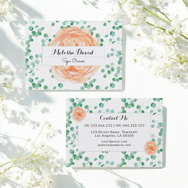 Carte De Visite Spa Salon Wedding planner Floral (Créateur téléchargé)