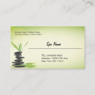 Carte De Visite Spa store business cards