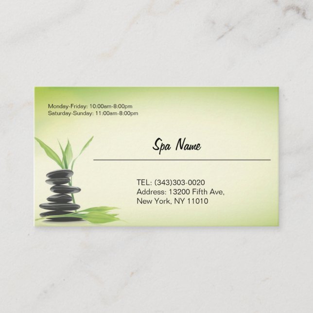 Carte De Visite Spa store business cards (Devant)