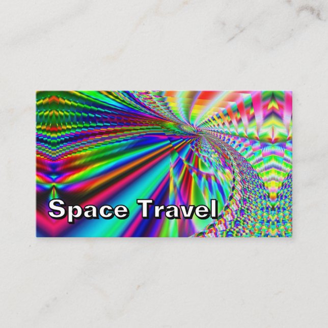 Carte De Visite Space Travel (vous pouvez modifier les mots) (Devant)