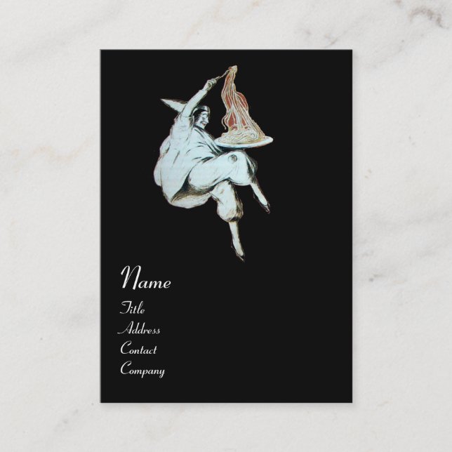 Carte De Visite SPAGHETTI PARTY ITALIAN KITCHEN, RESTAURANT rouge (Devant)