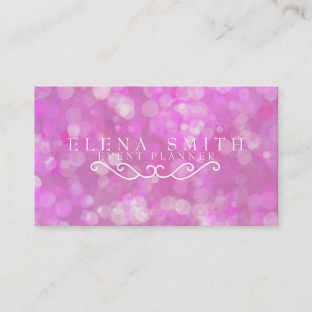 Carte De Visite Sparkle Bokeh (Devant)