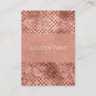 Carte De Visite Sparkly Rose Gold Circles Rose luxe étincelant