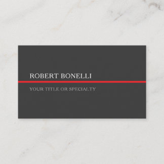 Carte De Visite Spécial Unique Gris Rouge Élégant Moderne
