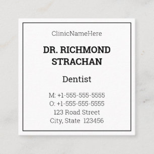 Carte de visite spécialisé en soins de santé class