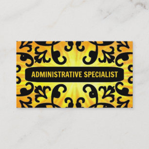 Carte De Visite Spécialiste administratif Sunshine Damask