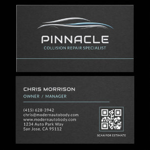 Carte De Visite Spécialiste de la réparation de collisions Code QR