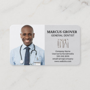 Carte De Visite Spécialiste de la santé souriante   Médical