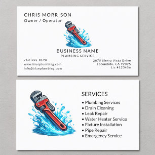 Carte De Visite Spécialiste de service de plomberie