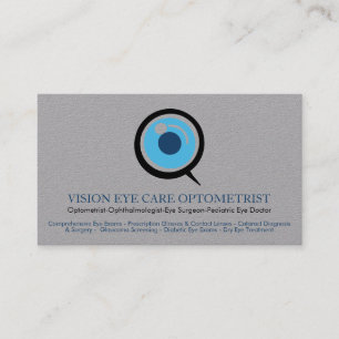 Carte De Visite Spécialiste des yeux Optométriste Ophtalmologue gr