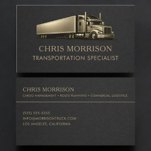 Carte De Visite Spécialiste du transport Professionnel du camionna