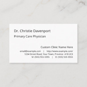 Carte de visite spécialiste en soins de santé ordi