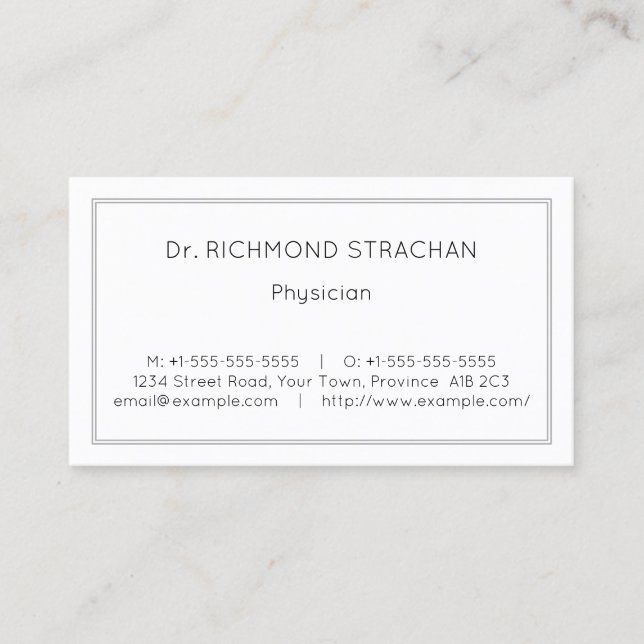 Carte de visite spécialiste en soins de santé ordi (Devant)