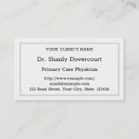 Carte de visite spécialiste Médicale clair
