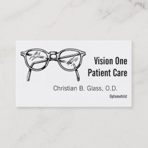 Carte De Visite Spectacles lunettes Vue optique