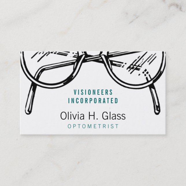 Carte De Visite Spectacles lunettes Vue optique (Devant)