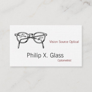Carte De Visite Spectacles lunettes Vue optique