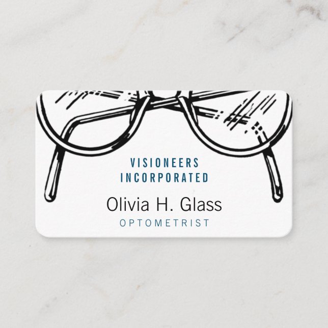 Carte De Visite Spectacles Vêtements de lunettes Vision optique (Devant)