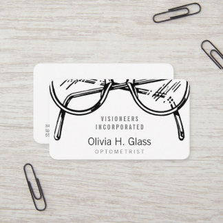 Carte De Visite Spectacles Vêtements de lunettes Vision optique