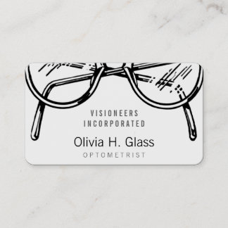 Carte De Visite Spectacles Vêtements de lunettes Vision optique