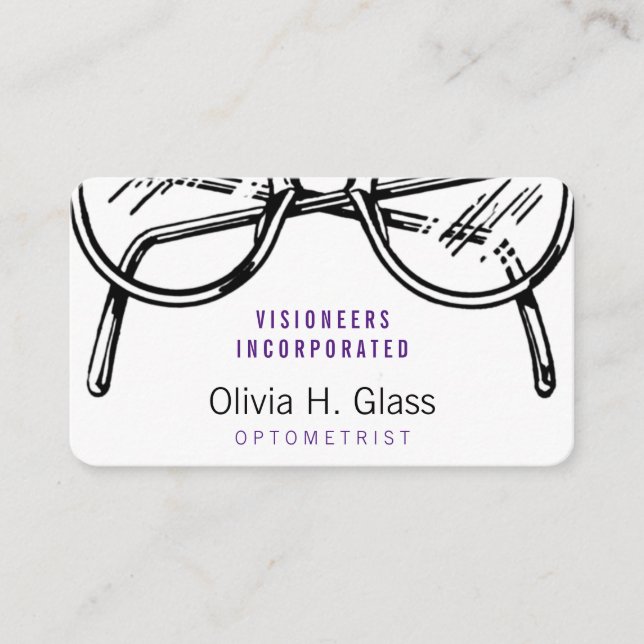 Carte De Visite Spectacles Vêtements de lunettes Vision optique (Devant)