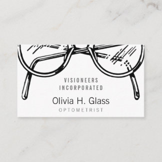 Carte De Visite Spectacles Vêtements de lunettes Vision optique