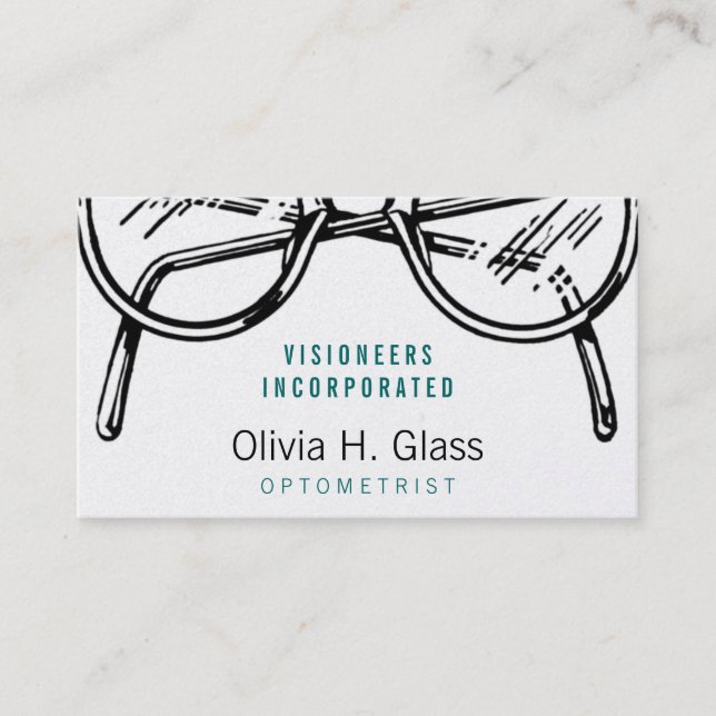 Carte De Visite Spectacles Vêtements de lunettes Vision optique (Devant)