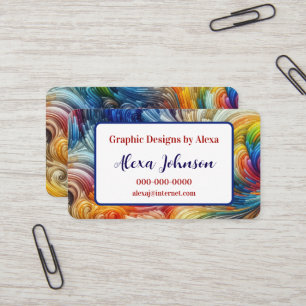 Carte De Visite Spectre de Tourbillon Abstrait Contemporain