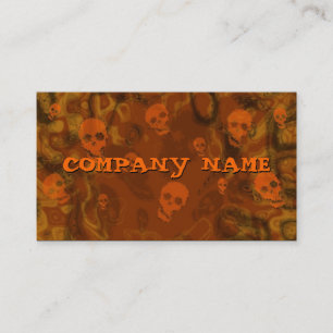 Carte De Visite Spectres crâniens Orange petit horizontal orange