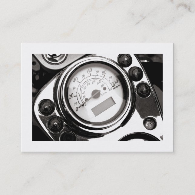 Carte De Visite Speedomètre de motocyclette (frontière) (Devant)