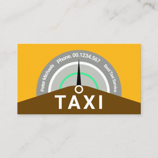 Carte De Visite Speedomètre de voiture de taxi créatif (Devant)