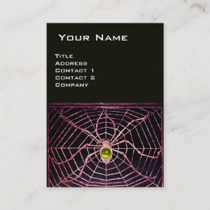 Carte De Visite SPIDER ET WEB Topaz Jaune Pearle Noire