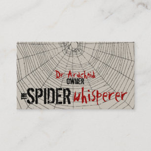 Carte de visite Spiderweb à deux côtés personnalis