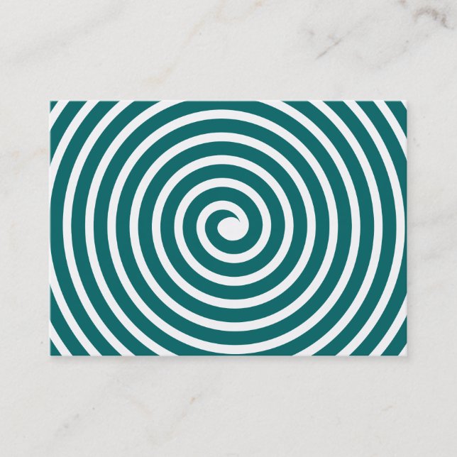 Carte De Visite Spiral Motif - Moss Vert et Blanc (Devant)