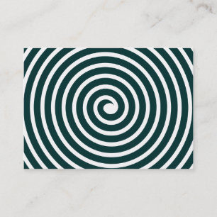 Carte De Visite Spiral Motif - Vert foncé et blanc