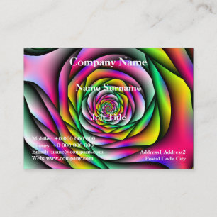 Carte De Visite Spirale arc-en-ciel