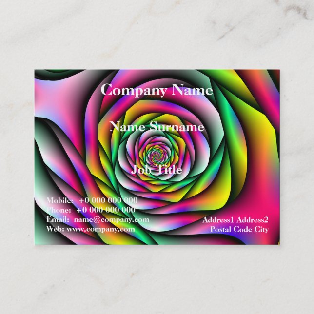 Carte De Visite Spirale arc-en-ciel (Devant)