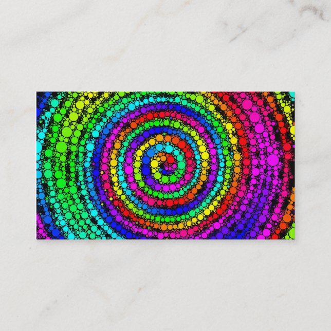 Carte de visite spirale arc-en-ciel (Devant)