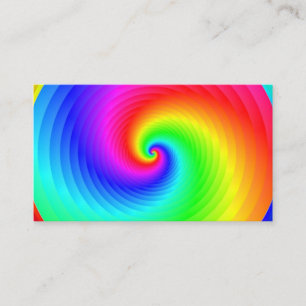 Carte De Visite Spirale arc-en-ciel classique