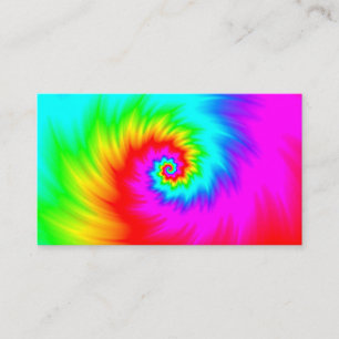 Carte De Visite Spirale arc-en-ciel déchiquetée