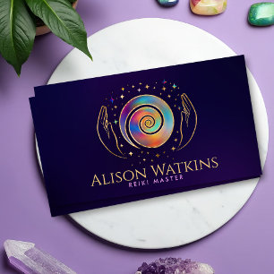 Carte De Visite Spirale énergétique des mains de guérison